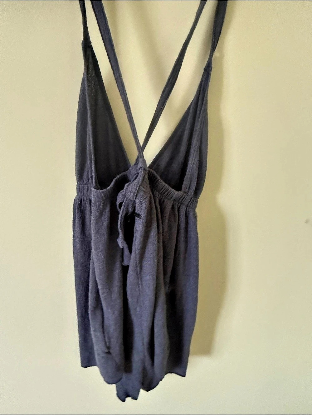 Billabong Easy Does It Knit Romper Tie-Front Romper in Gray Size Small